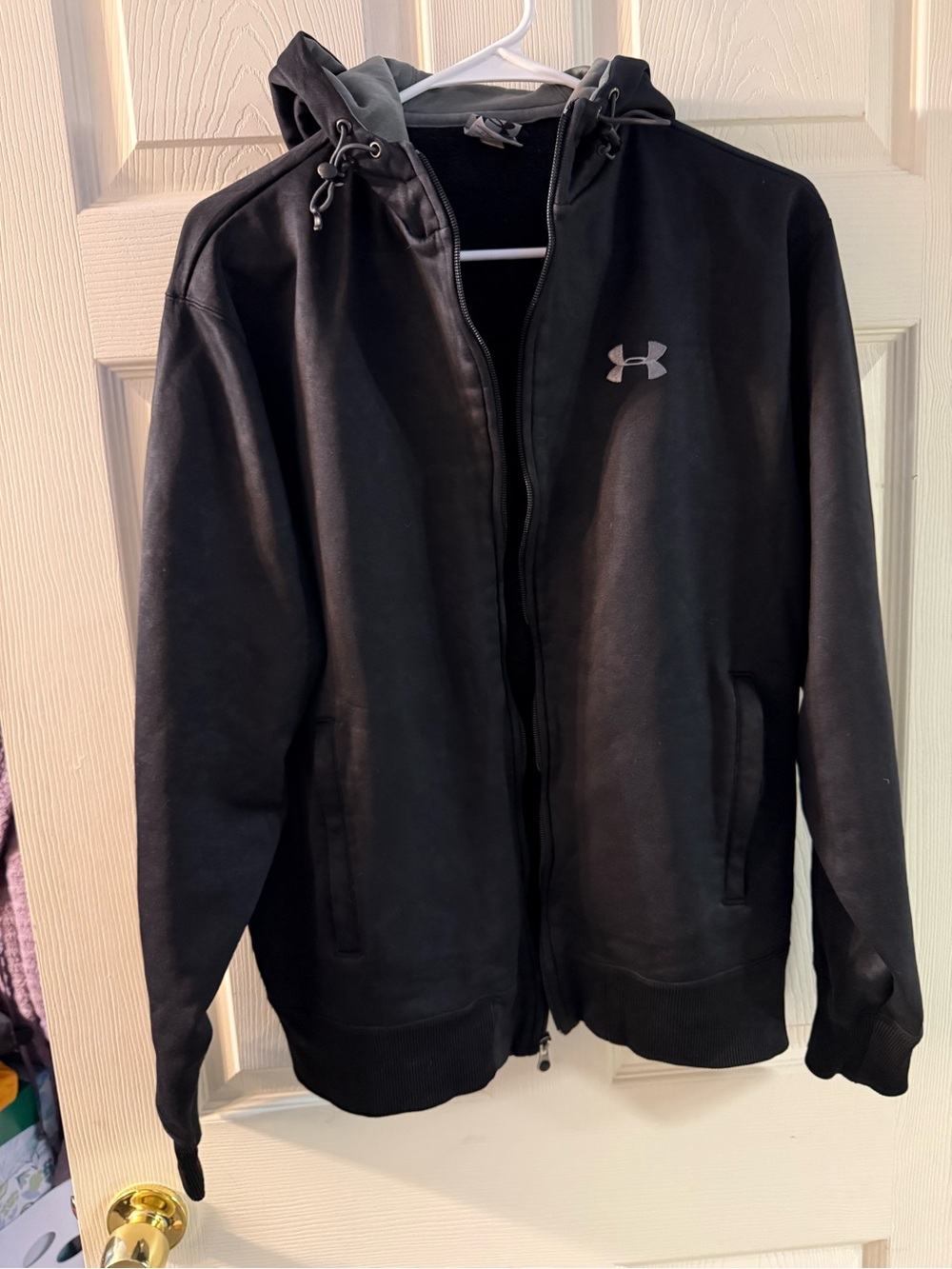 Under Armour Black Hooded Lightweight Zip Jacket